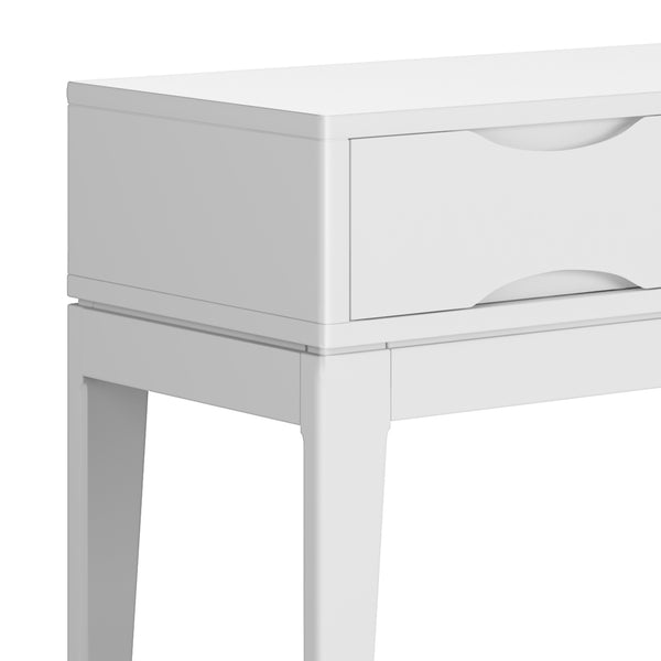 English Elm Harper Console Sofa Table - Mid-Century Inspired Design, White Finish, Versatile Storage Solution B136P158709