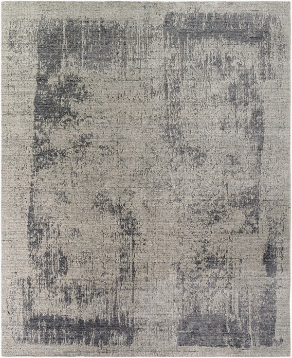 Surya Glory Handcrafted 2' X 3' Modern Rug - Luxurious Viscose & Wool, Plush Comfort, Durable Design Charcoal Wool,Viscose Gly2300-23
