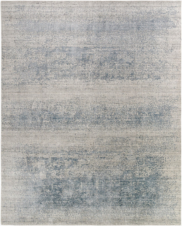 Surya Glory Handcrafted 2' X 3' Modern Rug - Luxurious Viscose & Wool, Plush Comfort, Durable Design Slate Gray Wool,Viscose Gly2304-23