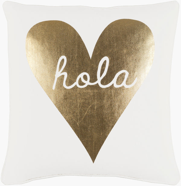 Surya Glyph 18"X18" Bohemian Accent Pillow – Soft Cotton, Intricate Design For Modern & Traditional Decor White Cotton,Cotton Glyp7115-1818