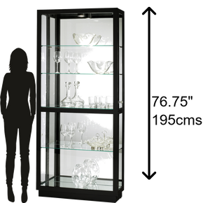 Hekman Furniture 680572 Jayden Iii Curio Cabinet - Elegant Glass Display, Adjustable Shelves & Led Lighting Showcase Gloss Black Jayden Iii Curio Cabinet 680572