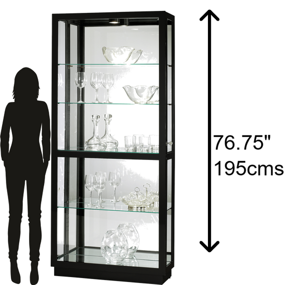 Hekman Furniture 680572 Jayden Iii Curio Cabinet - Elegant Glass Display, Adjustable Shelves & Led Lighting Showcase Gloss Black Jayden Iii Curio Cabinet 680572