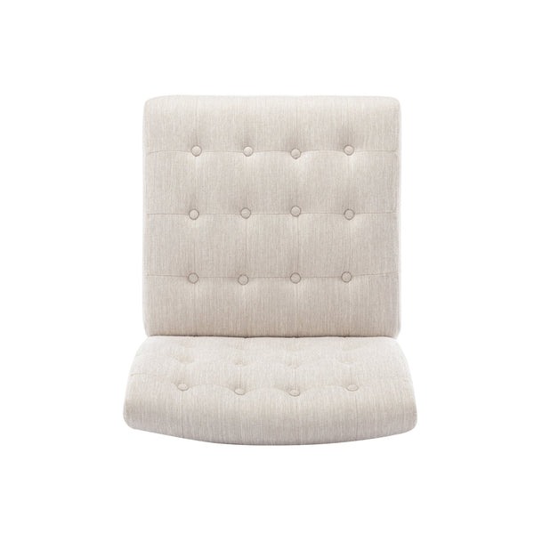 English Elm Accent Slipper Chairs Set of Two Button Tufted Plush Upholstered Living Room Pair 70752.00BGE