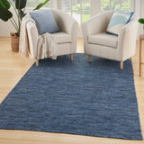 Nourison Practical Solutions PSL01 Machine Made Power-loomed Borderless Design Indoor/Outdoor Modern Outdoor Rug Navy Blue, Navy Blue 100% Polypropylene 99446939708