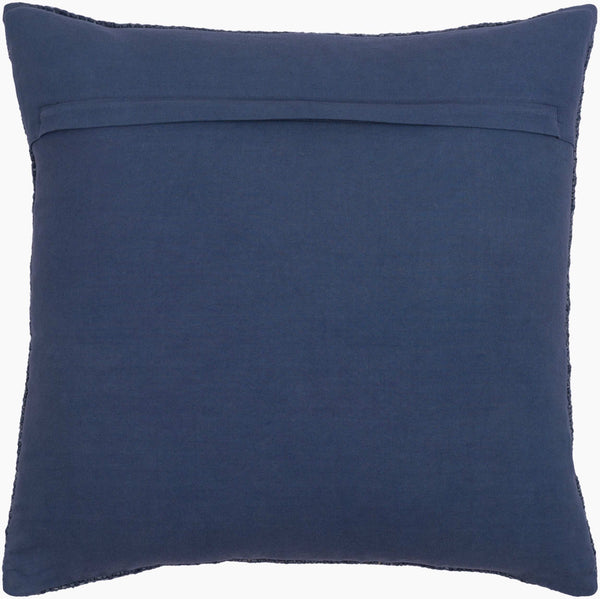 Surya Gammie 18"X18" Modern Accent Pillow - Cozy Wool-cotton Blend For Chic Minimalist Décor & Easy Care Blue Wool,Cotton Gmm001-2020d