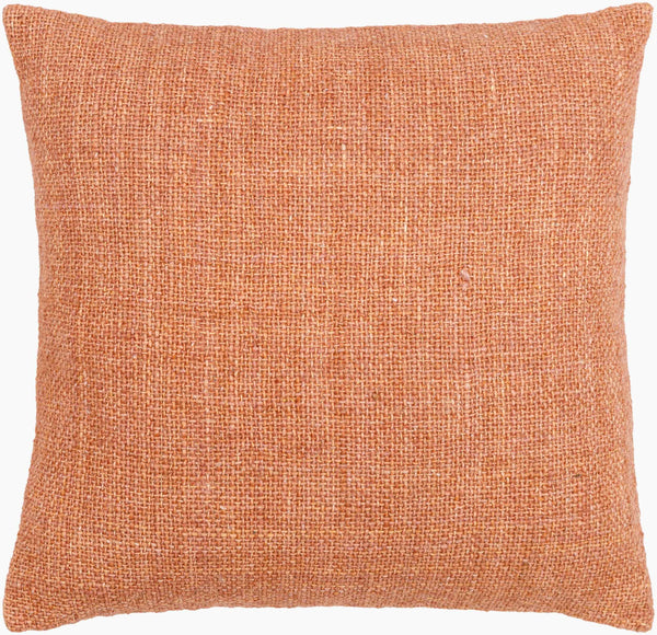 Surya Gammie 18"X18" Modern Accent Pillow - Cozy Wool-cotton Blend For Chic Minimalist Décor & Easy Care Brown Wool,Cotton Gmm002-1818d
