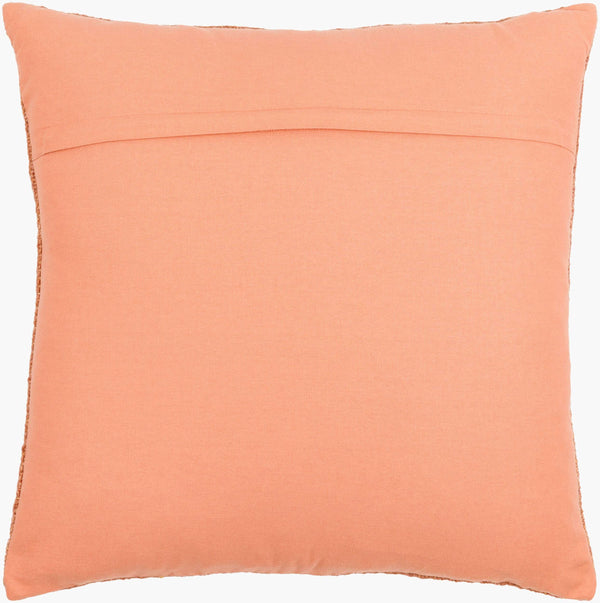 Surya Gammie 18"X18" Modern Accent Pillow - Cozy Wool-cotton Blend For Chic Minimalist Décor & Easy Care Brown Wool,Cotton Gmm002-1818d