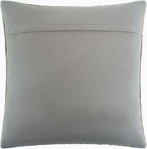 Surya Gammie 18"X18" Modern Accent Pillow - Cozy Wool-cotton Blend For Chic Minimalist Décor & Easy Care Olive Wool,Cotton Gmm003-2222d