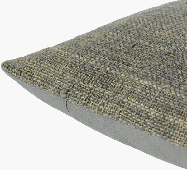 Surya Gammie 18"X18" Modern Accent Pillow - Cozy Wool-cotton Blend For Chic Minimalist Décor & Easy Care Olive Wool,Cotton Gmm003-2222d