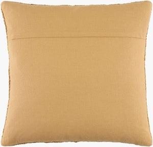 Surya Gammie 18"X18" Modern Accent Pillow - Cozy Wool-cotton Blend For Chic Minimalist Décor & Easy Care Medium Brown Wool,Cotton Gmm004-1818