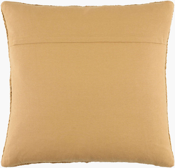 Surya Gammie 18"X18" Modern Accent Pillow - Cozy Wool-cotton Blend For Chic Minimalist Décor & Easy Care Medium Brown Wool,Cotton Gmm004-1818