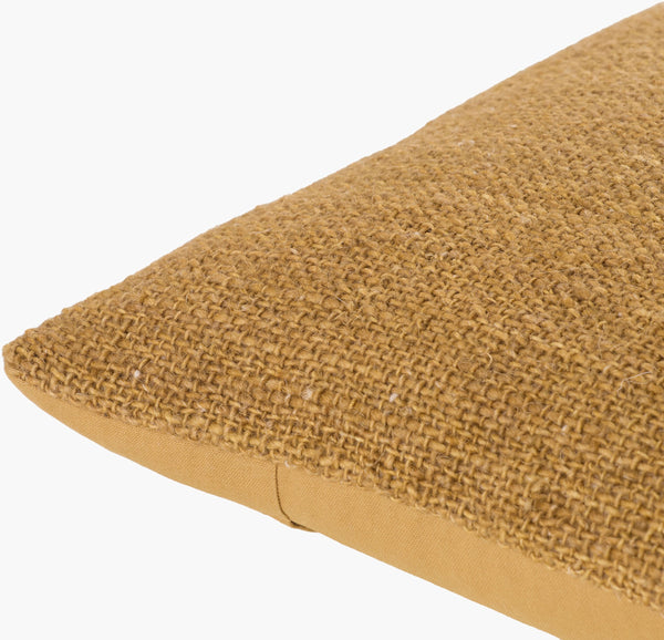 Surya Gammie 18"X18" Modern Accent Pillow - Cozy Wool-cotton Blend For Chic Minimalist Décor & Easy Care Medium Brown Wool,Cotton Gmm004-1818