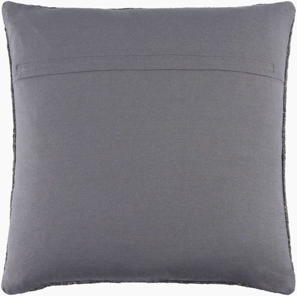Surya Gammie 18"X18" Modern Accent Pillow - Cozy Wool-cotton Blend For Chic Minimalist Décor & Easy Care Charcoal Wool,Cotton Gmm005-1818d