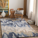 Gemini GMN-4021 8' x 8' Square Handmade Rug GMN4021-8SQ  Beige, Denim, Navy, Light Gray Surya