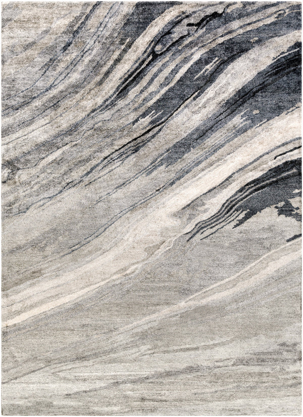 Gemini GMN-4052 8' x 11' Handmade Rug GMN4052-811  Charcoal, Gray, Light Slate, Off-White Surya