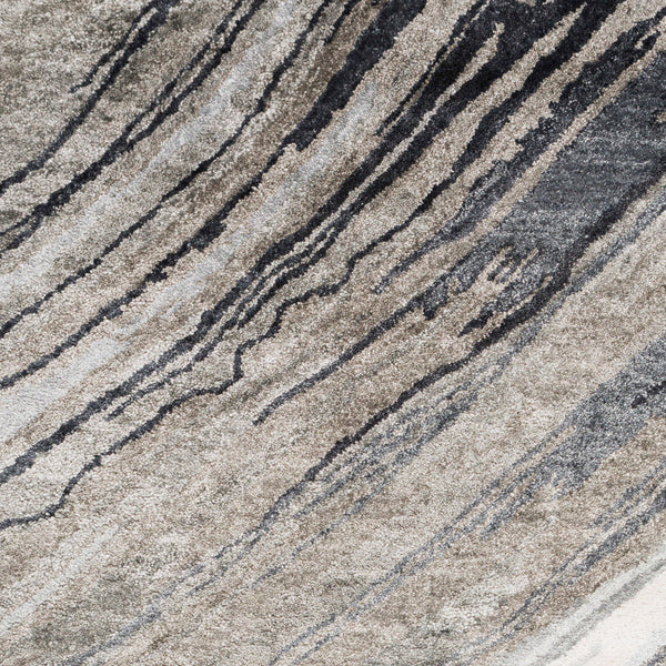 Gemini GMN-4052 8' x 8' Square Handmade Rug GMN4052-8SQ  Charcoal, Gray, Light Slate, Off-White Surya