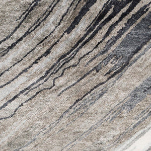 Surya Gemini Gmn-4009 Handmade 2'6" X 8' Rug - Modern Viscose Design With Medium Pile, Spot Clean Care Charcoal Viscose Gmn4052-23