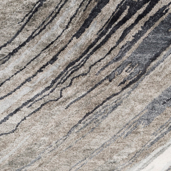 Surya Gemini Gmn-4009 Handmade 2'6" X 8' Rug - Modern Viscose Design With Medium Pile, Spot Clean Care Charcoal Viscose Gmn4052-23