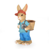 Christopher Knight Home® - Noble House - Twete Outdoor Decorative Rabbit Planter, Blue and Brown