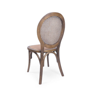 English Elm Dining Chairs Set of 2 Solid Elm Wood with Pressed Cane Mid-century Style 66146.00
