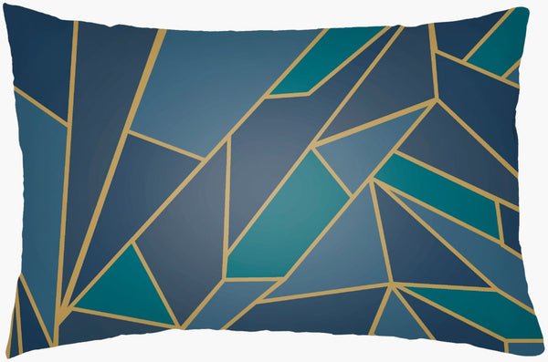 Livabliss Geometric Shatter Woven Polyester Lumbar Pillow for Modern Sofas and Accent Chairs GMS001-1422