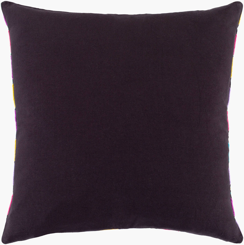 Surya Geometry Accent Pillow – 20" X 20" Cotton Beauty From India, Easy Care, Perfect For Any Room Decor! Black Cotton,Cotton Gmt001-2020p