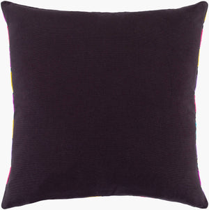 Surya Geometry Accent Pillow – 20" X 20" Cotton Beauty From India, Easy Care, Perfect For Any Room Decor! Black Cotton,Cotton Gmt001-2020p