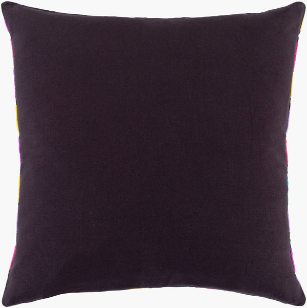 Surya Geometry Accent Pillow – 20" X 20" Cotton Beauty From India, Easy Care, Perfect For Any Room Decor! Black Cotton,Cotton Gmt001-2020p
