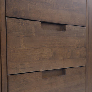 English Elm Banting Mid Century Sideboard Walnut Brown – Solid Rubberwood, Metal Frame, 4 Drawers & Adjustable Shelves B136P158464