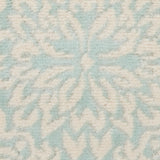 Nourison Jubilant JUB06 Machine Made Power-loomed Narrow Border Indoor Only Farmhouse Contemporary Rug Ivory Green, Aqua 100% Polypropylene 99446478238