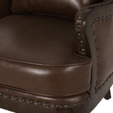 Christopher Knight Home® - Noble House - Mantua Contemporary Upholstered Accent Chair with Nailhead Trim