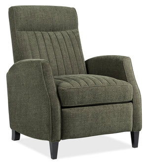 Hooker Furniture Denver Push Back Recliner Channeled Polyester Upholstery Tapered Wood Legs Lounge RC843-PB-429