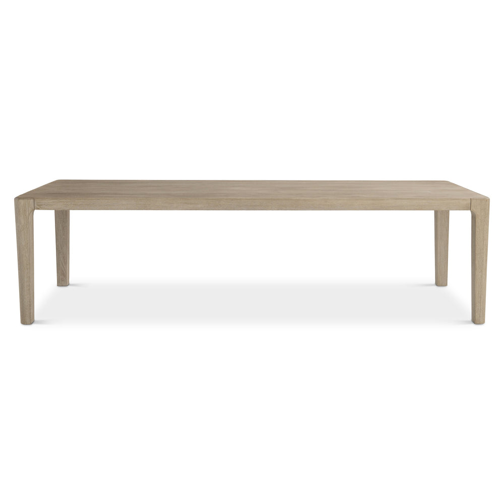 Bernhardt Bernhardt Teak Edenton 108" Outdoor Dining Table Sea Oat Finish Slatted Top Farmhouse Modern Design X09224