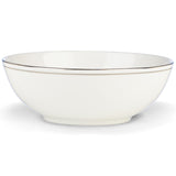 Federal Platinum Porcelain Bowl, 24 oz, Chip-Resistant with Platinum Trim, Dishwasher Safe