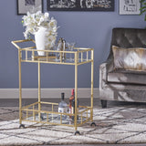 Christopher Knight Home® - Noble House - Falon Indoor Modern Bar Cart with Tempered Glass