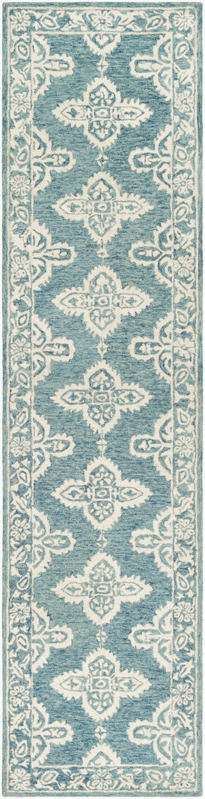 Livabliss Granada Hand Tufted Wool Accent Rug with Global Pattern for Entryway or Bedside Ice Blue, Light 2'6" x 10' GND2300-2610