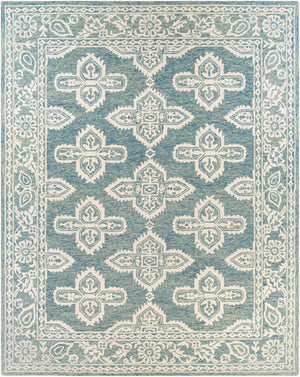 Livabliss Granada Hand Tufted Wool Accent Rug with Global Pattern for Entryway or Bedside Ice Blue, Light 8' x 10' GND2300-810