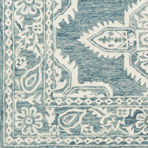 Livabliss Granada Hand Tufted Wool Accent Rug with Global Pattern for Entryway or Bedside Ice Blue, Light 6' x 9' GND2300-69