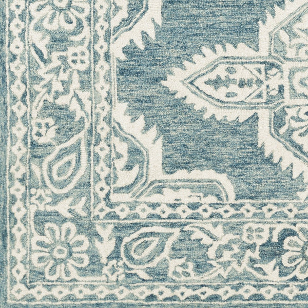 Livabliss Granada Hand Tufted Wool Accent Rug with Global Pattern for Entryway or Bedside Ice Blue, Light 6' x 9' GND2300-69
