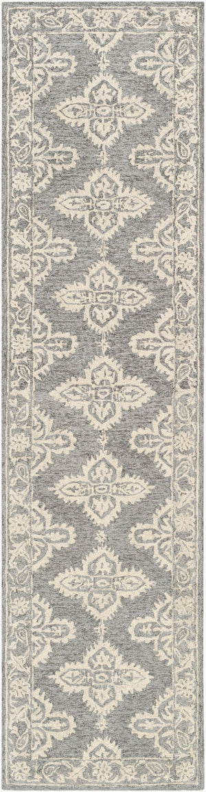 Surya Granada 2' X 3' Hand Tufted Wool Area Rug - Stylish Global Decor For Comfort & Easy Maintenance Gray Wool Gnd2302-2610