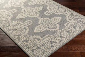 Surya Granada 2' X 3' Hand Tufted Wool Area Rug - Stylish Global Decor For Comfort & Easy Maintenance Gray Wool Gnd2302-2610