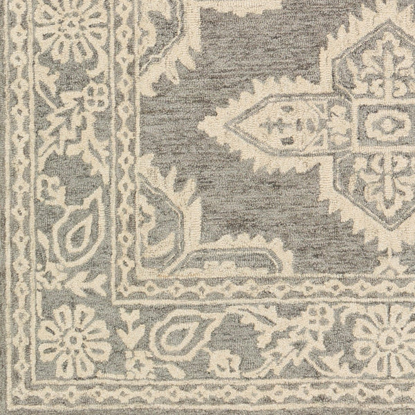 Surya Granada 2' X 3' Hand Tufted Wool Area Rug - Stylish Global Decor For Comfort & Easy Maintenance Gray Wool Gnd2302-2610