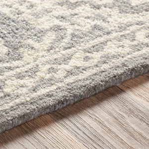 Surya Granada 2' X 3' Hand Tufted Wool Area Rug - Stylish Global Decor For Comfort & Easy Maintenance Gray Wool Gnd2302-2610