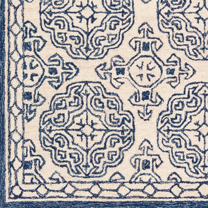 Surya Granada 2' X 3' Hand Tufted Wool Area Rug - Stylish Global Decor For Comfort & Easy Maintenance Navy Wool Gnd2303-23