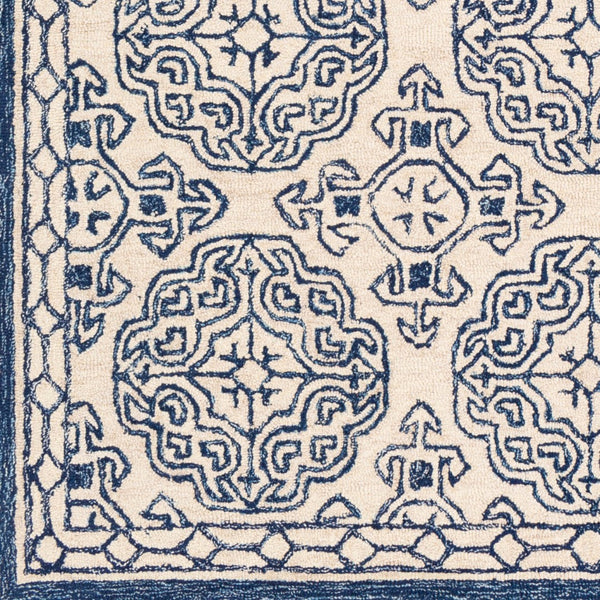 Surya Granada 2' X 3' Hand Tufted Wool Area Rug - Stylish Global Decor For Comfort & Easy Maintenance Navy Wool Gnd2303-23