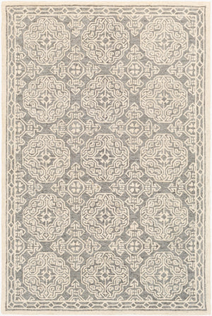 Surya Granada 2' X 3' Hand Tufted Wool Area Rug - Stylish Global Decor For Comfort & Easy Maintenance Gray Wool Gnd2304-23