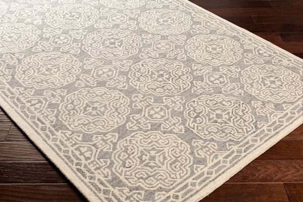 Surya Granada 2' X 3' Hand Tufted Wool Area Rug - Stylish Global Decor For Comfort & Easy Maintenance Gray Wool Gnd2304-23
