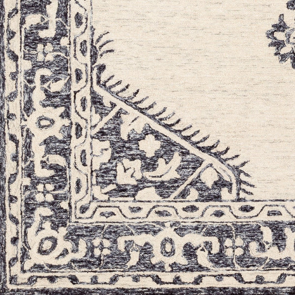 Surya Granada 2' X 3' Hand Tufted Wool Area Rug - Stylish Global Decor For Comfort & Easy Maintenance Black Wool Gnd2305-23