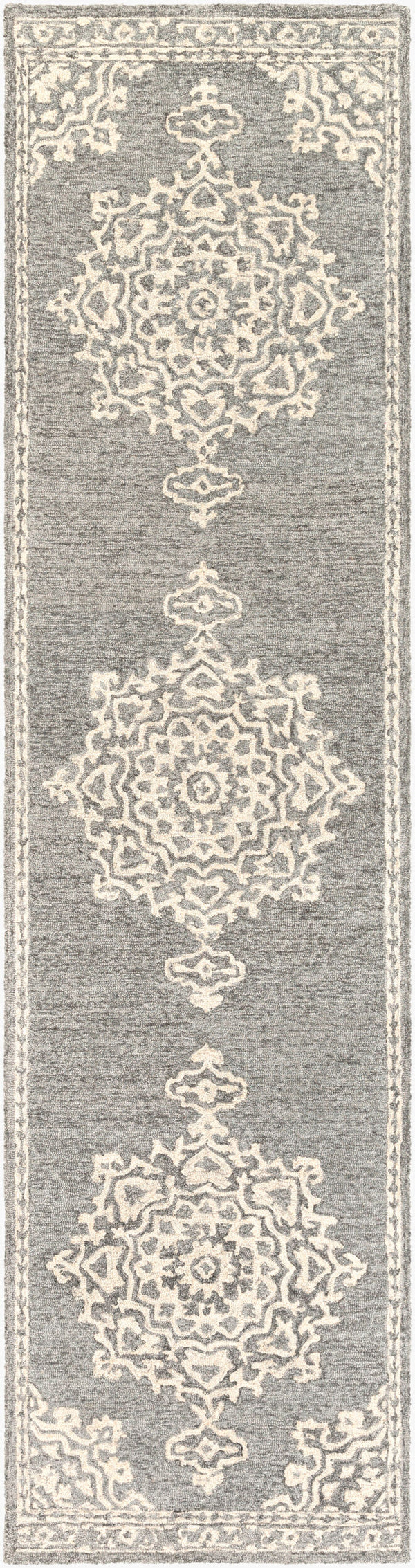 Surya Granada 2' X 3' Hand Tufted Wool Area Rug - Stylish Global Decor For Comfort & Easy Maintenance Gray Wool Gnd2310-268
