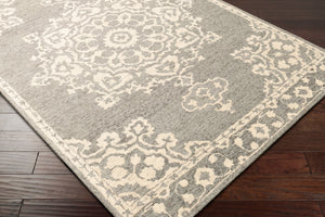Surya Granada 2' X 3' Hand Tufted Wool Area Rug - Stylish Global Decor For Comfort & Easy Maintenance Gray Wool Gnd2310-268
